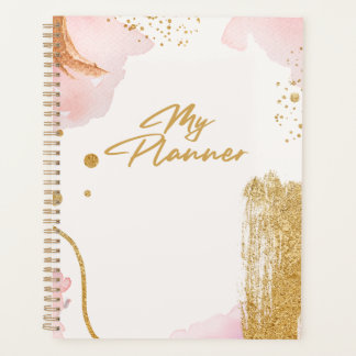 Planificador Gold White y Pink Journal