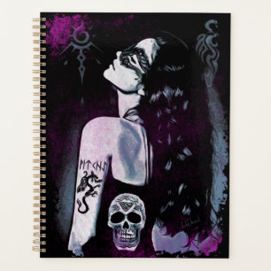 Planificador Gótico de Bruja Cráneo Rúnico Tatua