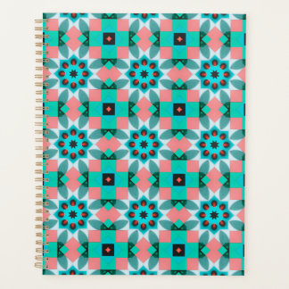 Planificador Mandala de Coral y Menta