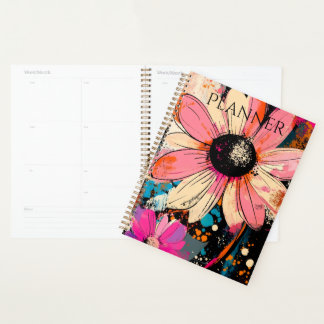 Planificador mensual y semanal de flores personali