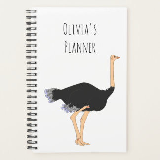 Planificador minimalista de avestruz