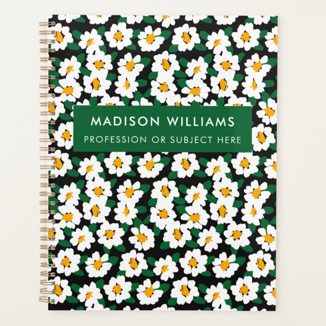 Planificador minimalista de flores modernas (Anverso)