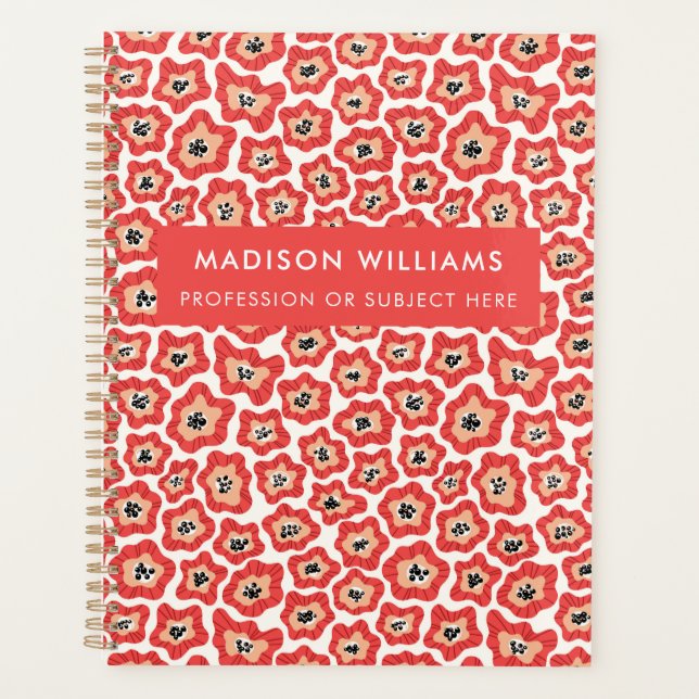 Planificador minimalista de flores modernas (Anverso)