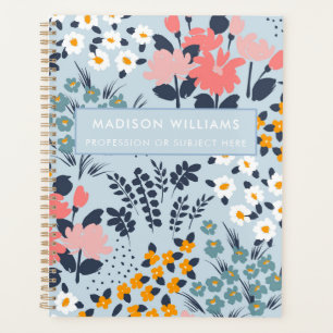 Planificador minimalista de flores modernas