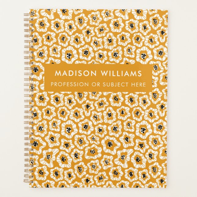 Planificador minimalista de flores modernas (Anverso)