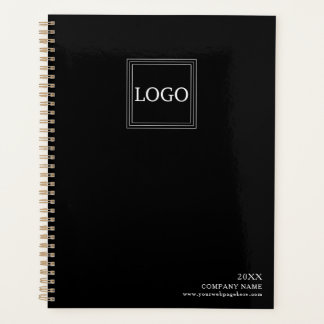 Planificador minimalista de logotipos en blanco y