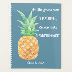 Planificador minimalista personalizado de piña dor