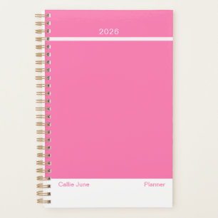 Planificador minimalista rosa brillante