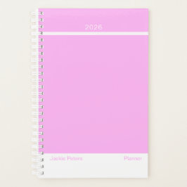 Planificador minimalista rosa chicle