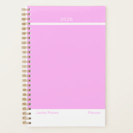 Planificador minimalista rosa chicle