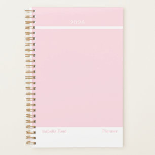 Planificador minimalista rosa pálido