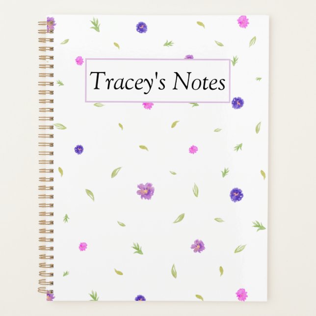 Planificador mínimo de flores - Regalo de Navidade (Anverso)