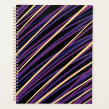 Planificador moderno abstracto con rayas púrpura y