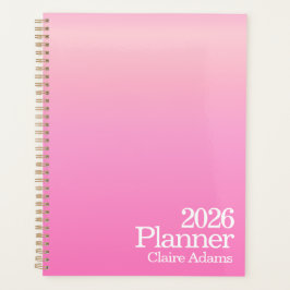 Planificador moderno con efecto ombre rosa intenso