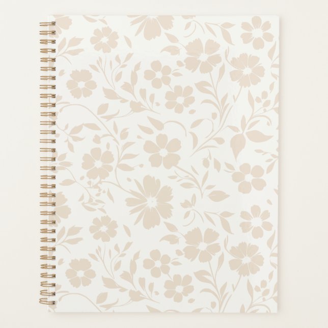 Planificador Neutral Vintage Bloom Soft Linen (Anverso)