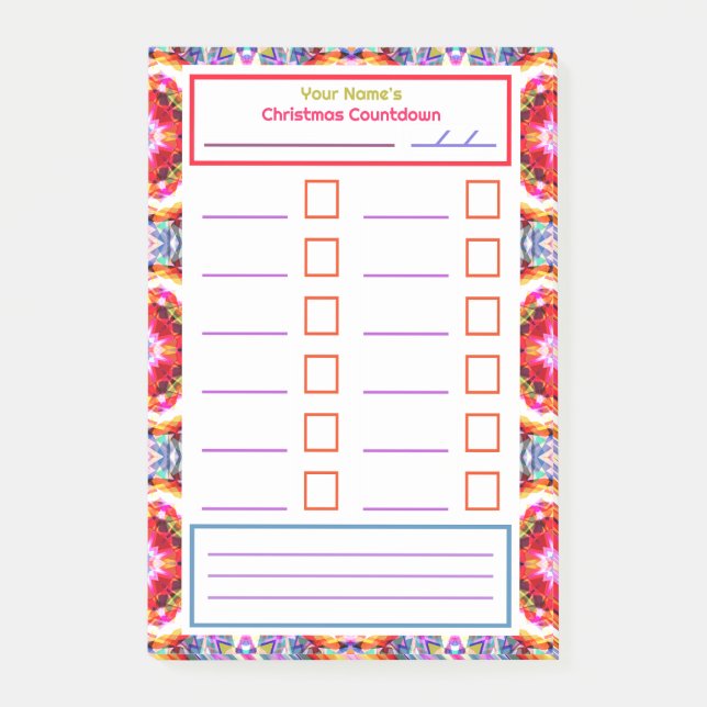 Planificador Organizador de Notas de Estrella de N (Anverso)