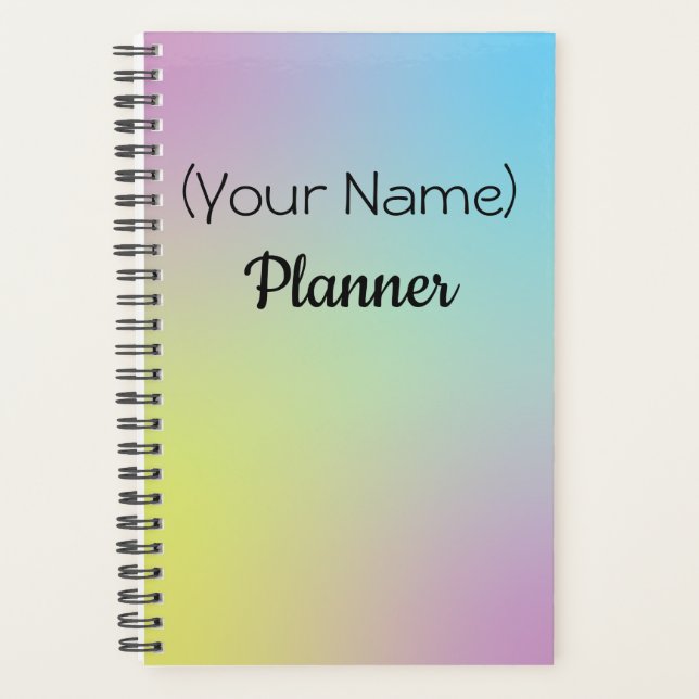 Planificador Pastel Ejecutivo – Cubierta con Nombr (Anverso)