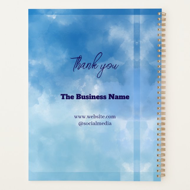 Planificador personalizable de agradecimiento & Lo (Reverso)