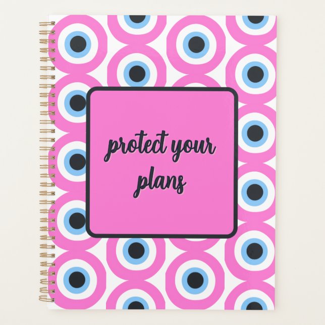planificador personalizable ojo malo rosa 🧿 (Anverso)
