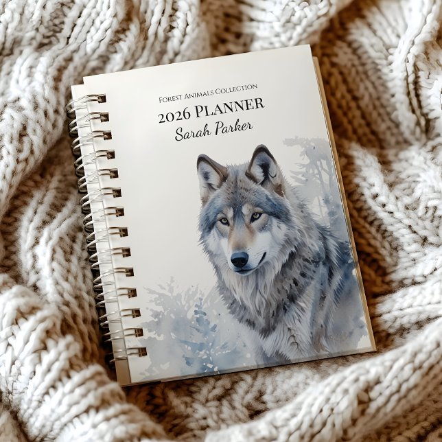 Planificador Personalizado 2026 Animales del Bosqu (2026-Forest-Animals-Planner-Weekly-Monthly-Woodland-Calendar-Organizer-For-Home-School-Office.)