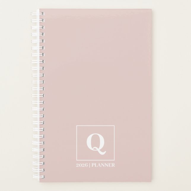 Planificador Personalizado Blush Rose 2026 (Anverso)
