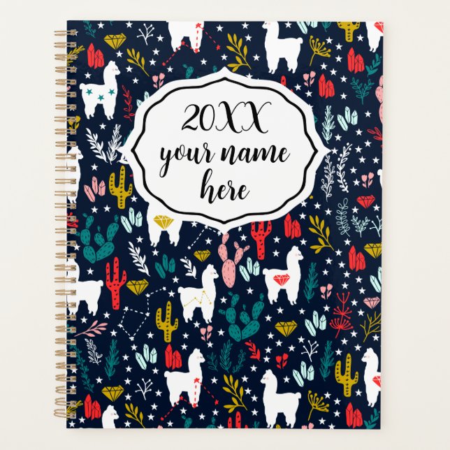 Planificador personalizado con Alpacas (Anverso)