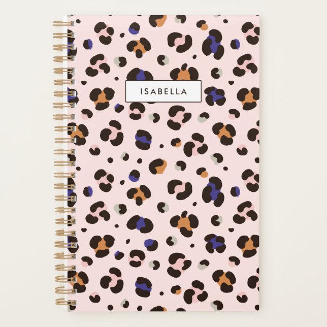 Planificador Personalizado con Impresión de Leopar (Anverso)