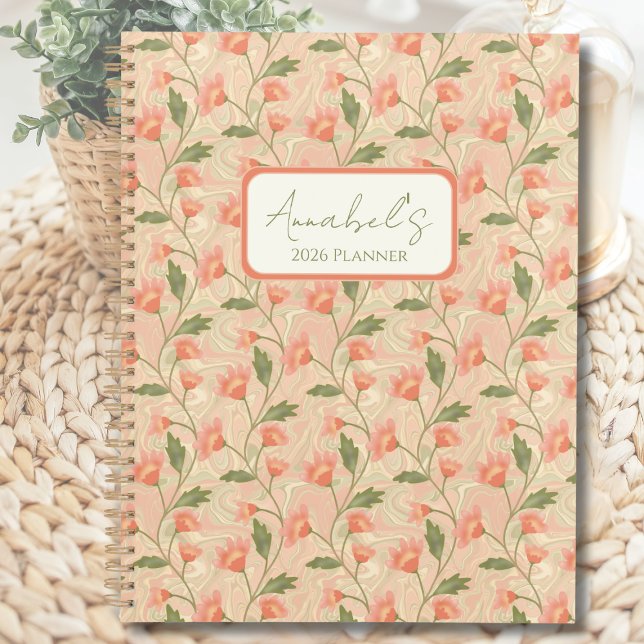 Planificador Personalizado de Acuarela Floral (Watercolor Floral Personalized Planner)