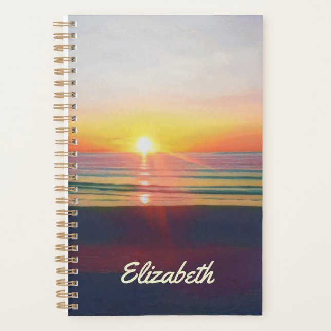 Planificador personalizado de Beach Sunrise (Anverso)