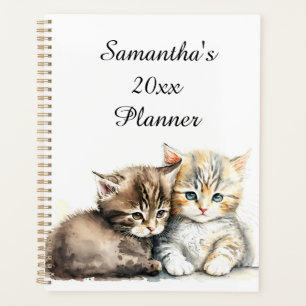 Planificador personalizado de Cute Kitten