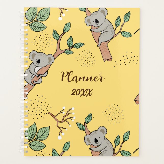 Planificador personalizado de Cute Koala Bear (Anverso)