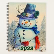 Planificador personalizado de muñeco de nieve acua