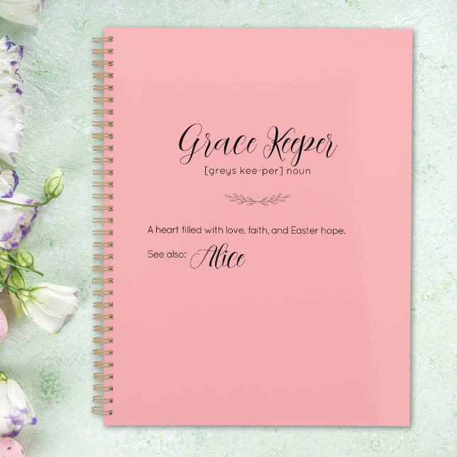 Planificador personalizado de Pascua del conejo de (Grace Keeper Personalized Easter Bunny Planner)
