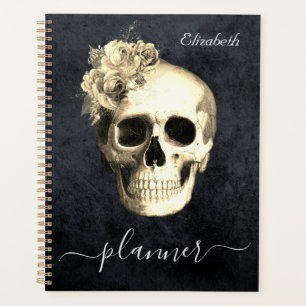 Planificador personalizado de rosas blancas de crá