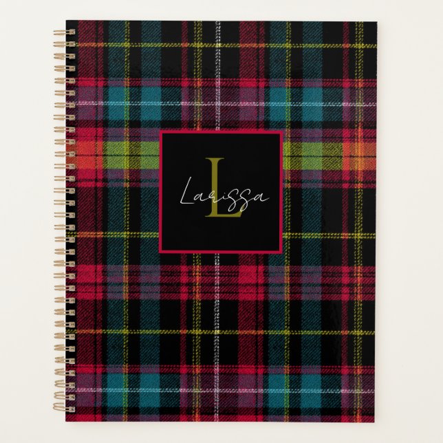 Planificador Personalizado Estilo Cuadro Gingham (Anverso)