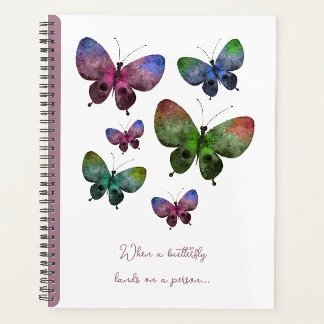 Planificador personalizado - mariposas. (Anverso)