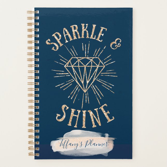 Planificador personalizado Sparkle & Shine (Anverso)