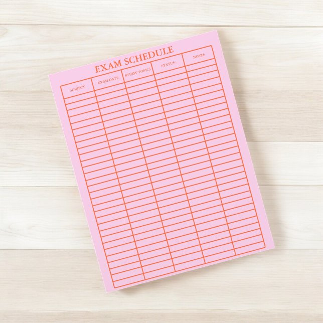 Planificador práctico de programa de exámenes para (Subido por el creador)