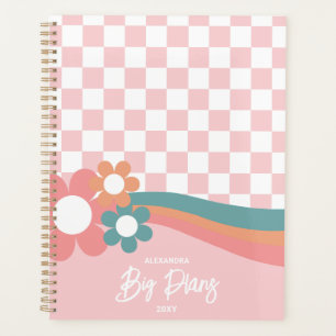 Planificador Retro Rosa Personalizado
