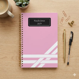 Planificador Rosa Personalizado Diario con Nombre