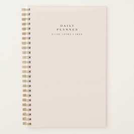 Planificador Rubor Pink Daily de espiral mínima