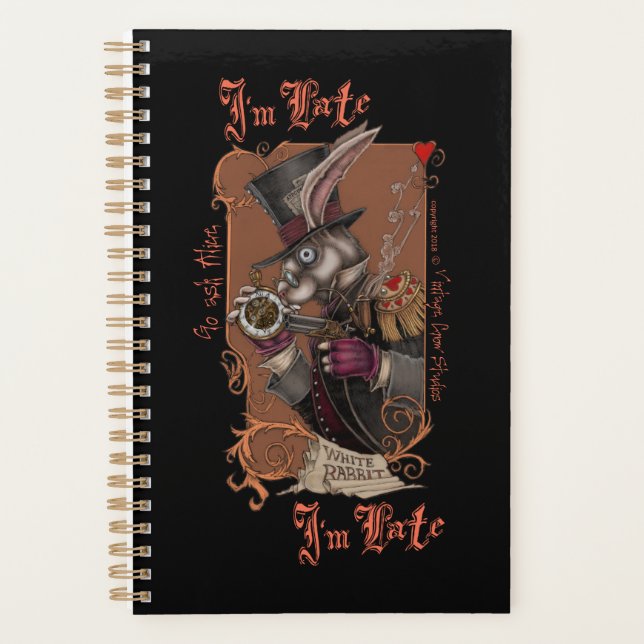 Planificador semanal de conejo blanco (Anverso)