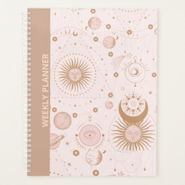 PLANIFICADOR SEMANAL DE DISEÑO DE PINK BOHO