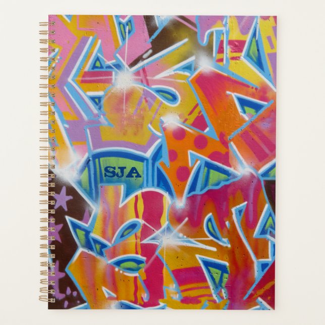 Planificador Semanal/Mensual de Grafiti Rojo (Anverso)