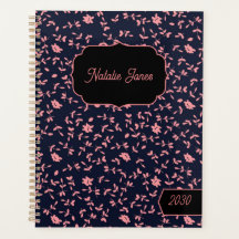 Planificador Semanal Personalizado de Flores Oscur