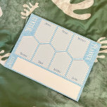 Planificador semanal Sheets Bloc de notas floral<br><div class="desc">Comience a planear su semana con nuestro Bloc de notas horizontal Blue Weekly Planner que puede sentarse en su escritorio y estar siempre allí ayudándote a planificar sus días. organízate más,  con tu disposición horizontal semanal,  mientras disfrutas de los suaves colores azules y del frondoso fondo.</div>
