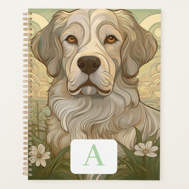 Planificador sereno personalizado de perros con mo (Anverso)