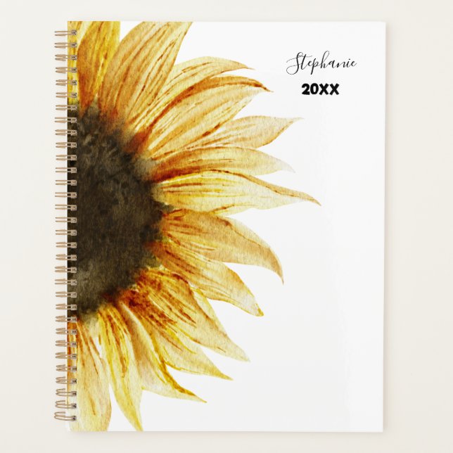 Planificador Sunflower Custom Name 2025 (Anverso)