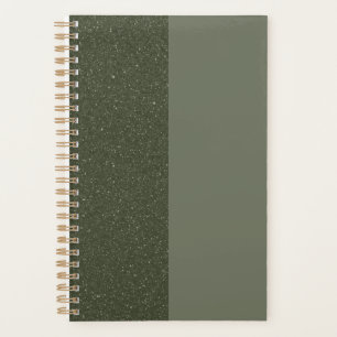 Planificador texturizado de color verde de mosaico