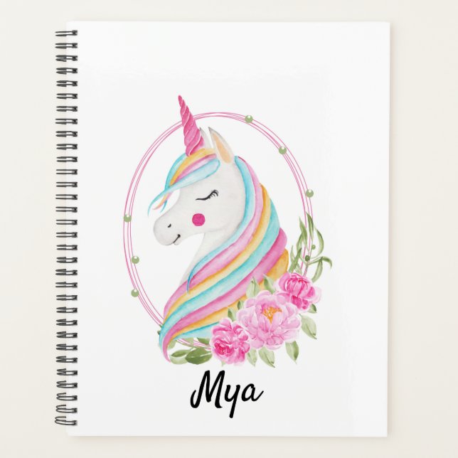 Planificador unicornio personalizado (Anverso)